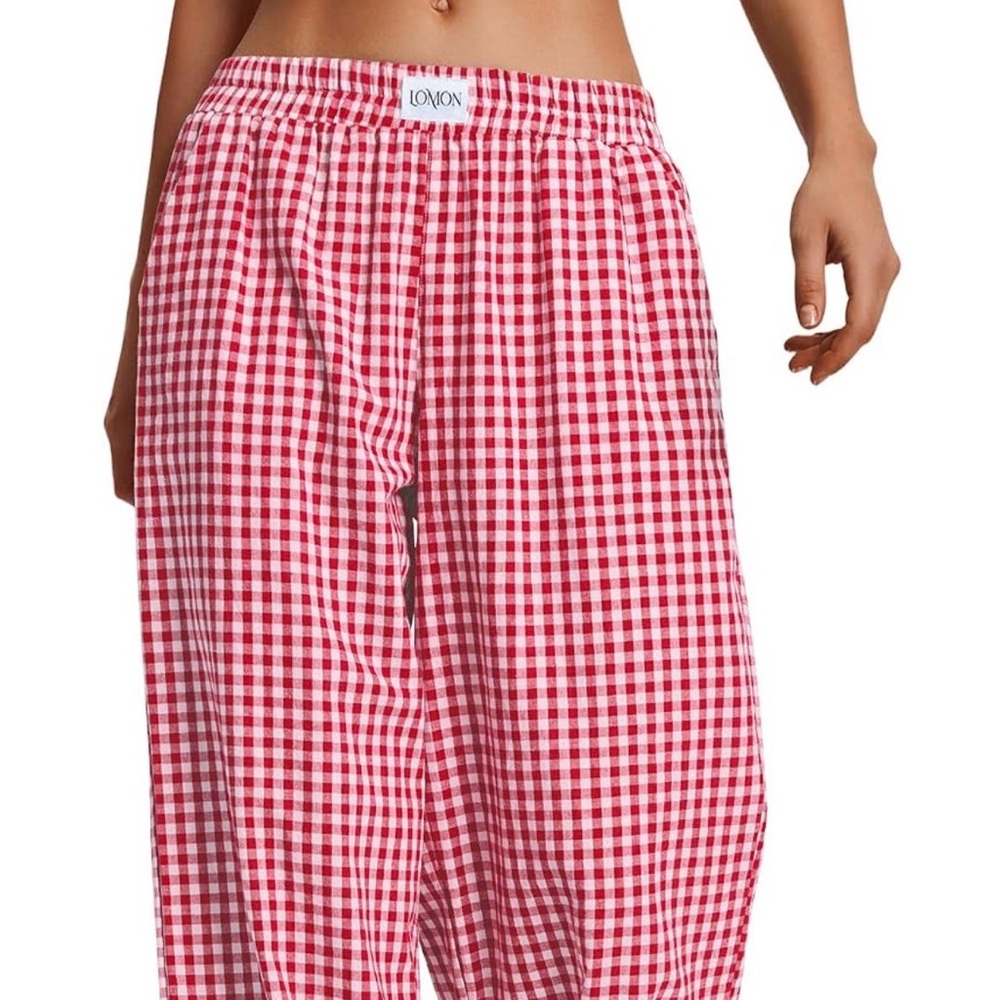 Red Gingham pajama pants